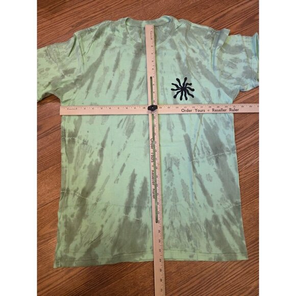 Off The Grid Records Shirt Men's Size Lg Green Tie Dye DJ John Summit WAL‎ Tour - Picture 6 of 8